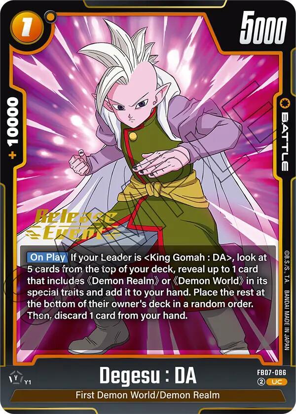 DBS Fusion World: Wish For Shenron Release Event Cards Singles