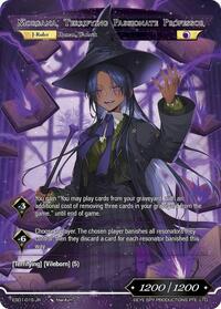 Raven's Order's Professor, Morgana // Morgana, Terrifying Passionate Professor | Evil Cluster Starter Deck 1: Valgott | Marvel Rare | Foil | #ESD1-015 JR