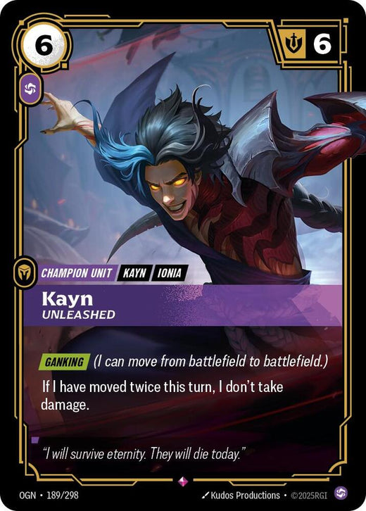 Kayn - Desatado 189/298 Rara Foil