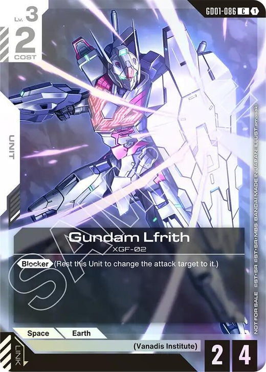 Gundam Lfrith (Championship Participation Pack 01) GD01-086 Common Holofoil