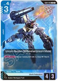 Unicorn Gundam 02 Banshee (Unicorn Mode) (Judge Pack 01) | Gundam Promotional Cards | Rare | Holofoil | #GD01-010