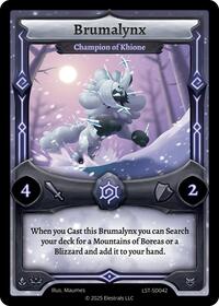 Brumalynx - Champion of Khione | Divine Champions: Lifestream Starter Decks | R | Normal | #LST-SD042