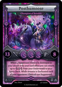 Posthumoose - Champion of Artemis | Divine Champions: Lifestream Starter Decks | R | Holo | #LST-SD050