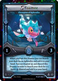 Foamee - Champion of Aphrodite (Stellar) | Divine Champions: Lifestream | SR | Reverse Holo | #LST-R03