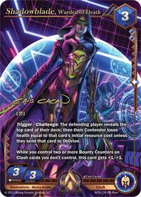 Shadowblade, Warden of Death (Iconic Rare) | Echoes of Eternity | Iconic Rare | Foil | #AC6-124
