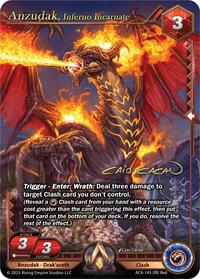 Anzudak, Inferno Incarnate (Iconic Rare) | Echoes of Eternity | Iconic Rare | Foil | #AC6-145