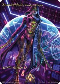 Shadowblade, Warden of Death (Iconic Art) | Echoes of Eternity | Iconic Art | Foil | #AC6-124
