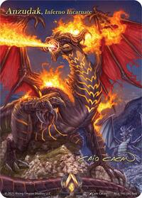 Anzudak, Inferno Incarnate (Iconic Art) | Echoes of Eternity | Iconic Art | Foil | #AC6-145