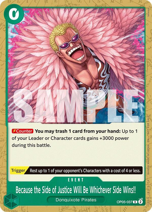 Because the Side of Justice Will Be Whichever Side Wins!! (Tournament Pack 2025 Vol. 4) OP05-037 R