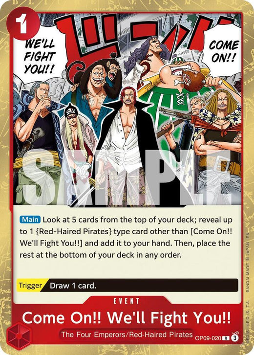 Come On!! We'll Fight You!! (Reprint) OP09-020 R Foil
