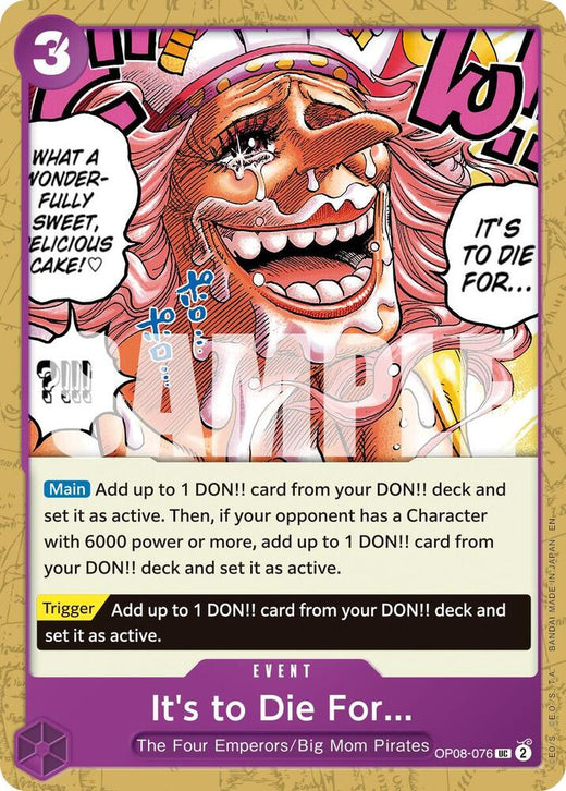 It's to Die For (Reprint) OP08-076 UC