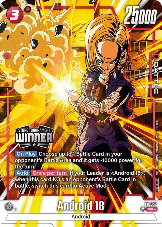 Android 18 (Paquete de Torneo -Ganador- 08) FP-052 Carta Promocional Foil