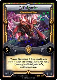 Fulgaries - Champion of Zeus | Divine Champions: Lifestream Promos | SR | Holo | #DCP-12