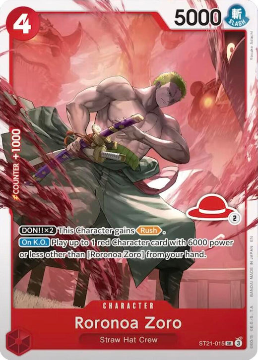 Roronoa Zoro - ST21-015 (Luffy Deck) ST21-015 SR