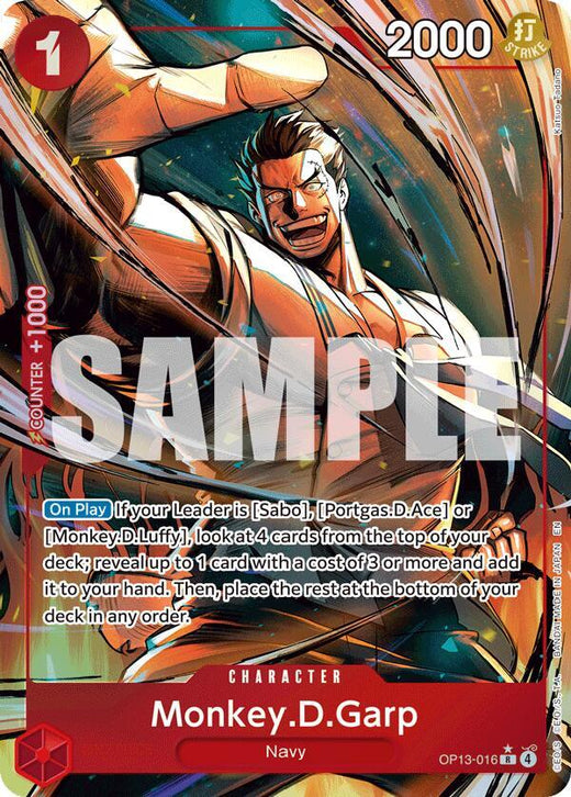 Monkey.D.Garp (Alternate Art) OP13-016 R Foil