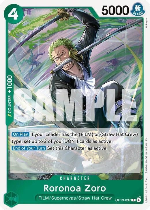 Roronoa Zoro OP13-037 R Foil