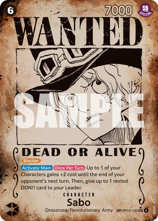 Sabo (120) (Wanted Poster) OP13-120 SEC Foil