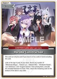 Dorobo Construction | SD03: Start Deck: Blue Nekomata Okayu | Uncommon | Normal | #hSD03-012