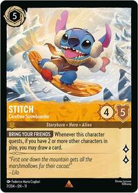 Stitch - Carefree Snowboarder 7/204 Rare