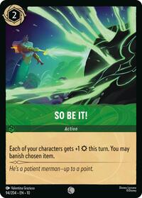 So Be It! 94/204 Common