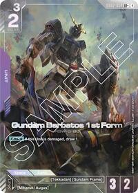 Gundam Barbatos 1st Form (LR+) | Dual Impact | LR+ | Holofoil | #GD02-054