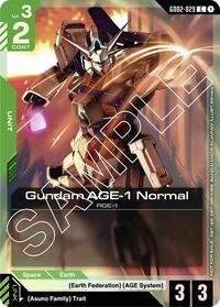 Gundam AGE-1 Normal (Store Tournament Participant Pack 02) | Gundam Promotional Cards | Common | Holofoil | #GD02-029