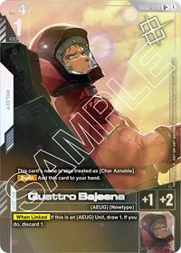 Quattro Bajeena (Store Tournament Winner Pack 02) | Gundam Promotional Cards | U+ | Holofoil | #GD02-098