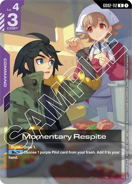 Momentary Respite (Store Tournament Participant Pack 02) GD02-112 Rare Holofoil