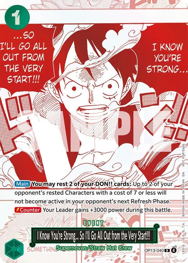One Piece Card Game: Cartas promocionales individuales de One Piece 7/12