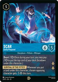 Scar - Eerily Prepared | Disney Lorcana Promo Cards | Promo | Cold Foil | #21