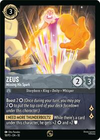 Zeus - Missing His Spark | Disney Lorcana Promo Cards | Promo | Cold Foil | #18
