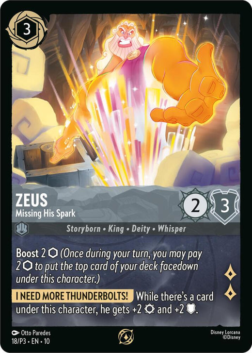 Zeus - Missing His Spark 18 Promo Cold Foil
