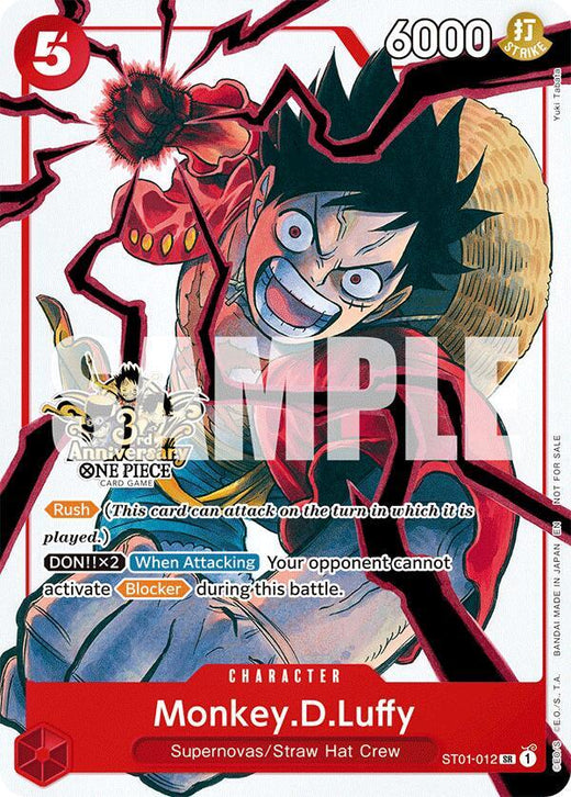 Monkey.D.Luffy - ST01-012 (3rd Anniversary Tournament 3 Brothers Pack) ST01-012 SR