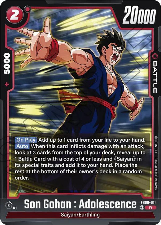 Son Gohan : Adolescencia FB08-011 R Foil