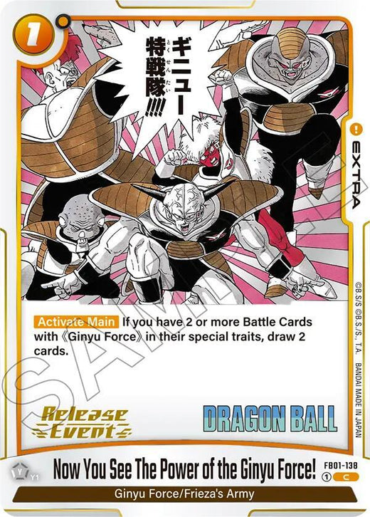 ¡Ahora verás el poder de las Fuerzas Especiales Ginyu! FB01-138 C Foil