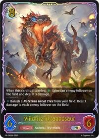 Wildfire Tyrannosaur - PR-295 | Shadowverse: Evolve Promo Cards | Promo | Unspecified | #PR-295EN
