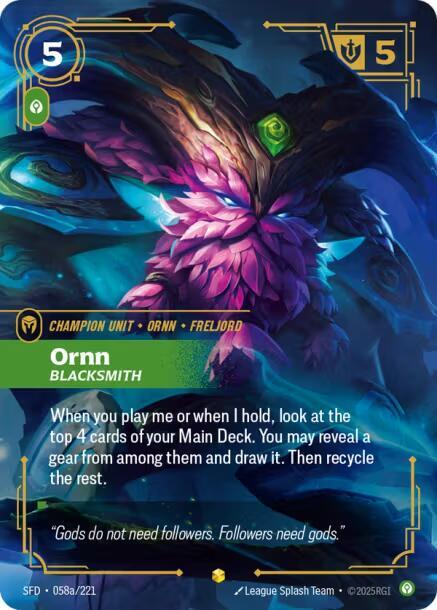 Ornn - Herrero (Arte Alternativo) 058a/221 Showcase Foil