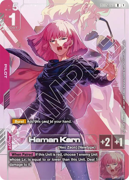 Haman Karn (Newtype Challenge 2025 Mission 3) GD02-091 Rare Holofoil