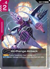 All-Range Attack (Newtype Challenge 2025 Mission 3) | Gundam Promotional Cards | Rare | Holofoil | #GD02-107