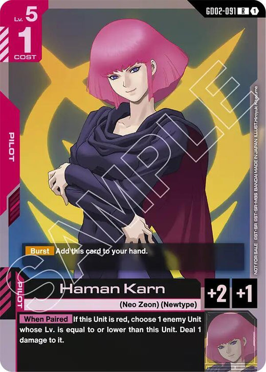 Haman Karn GD02-091 Rare Holofoil