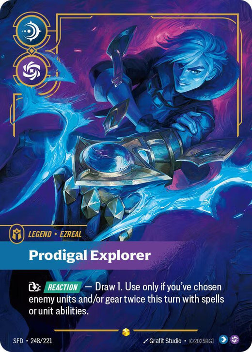 Ezreal - Explorador Pródigo (Sobreenumerada) 248/221 Showcase Foil