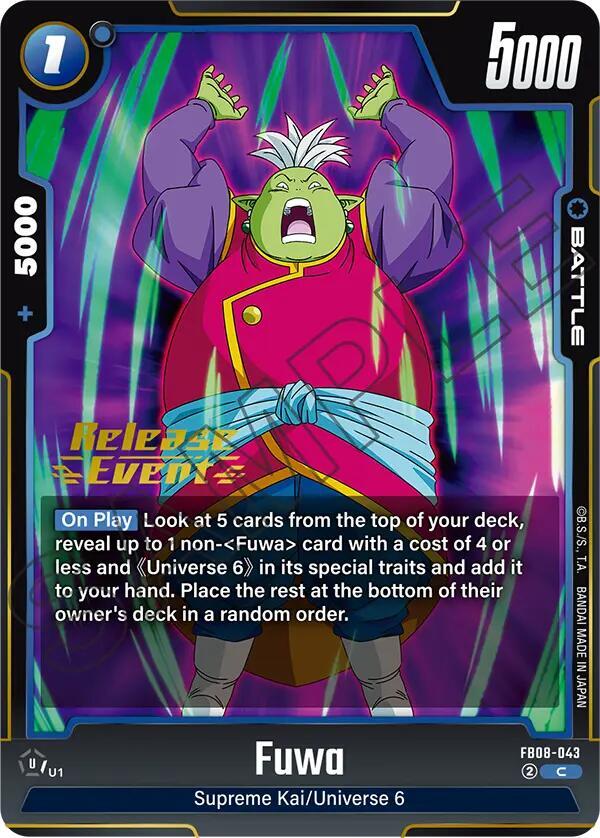 DBS Fusion World: Saiyan's Pride Release Event Cards Singles