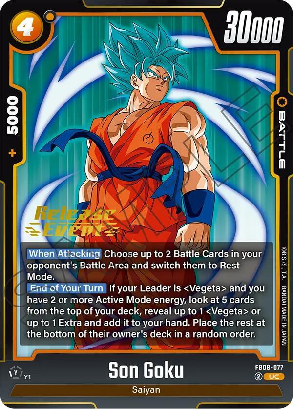 DBS Fusion World: Saiyan's Pride Release Event Cards Singles