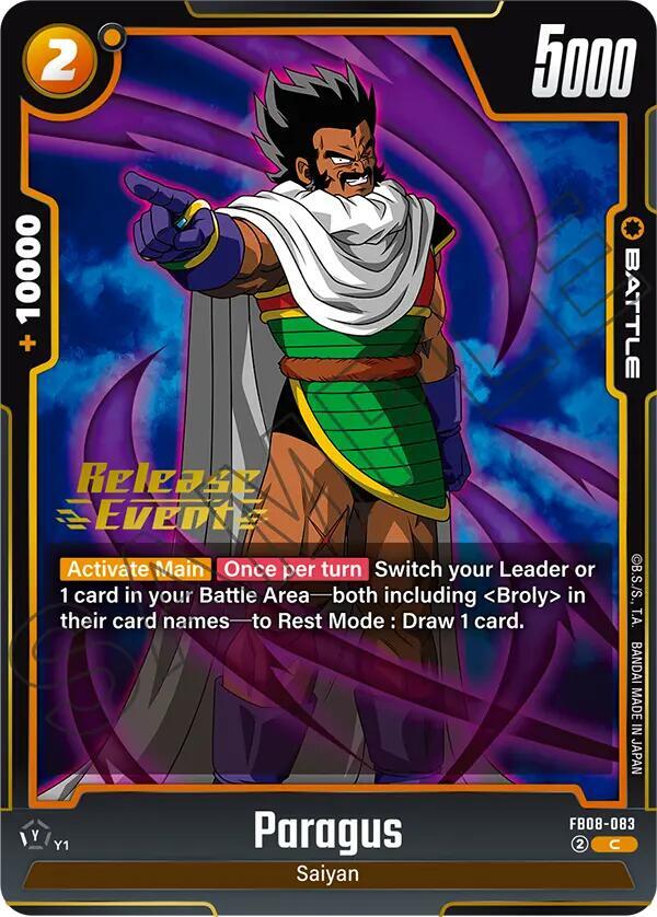 DBS Fusion World: Saiyan's Pride Release Event Cards Singles