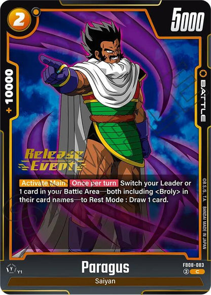 DBS Fusion World: Saiyan's Pride Release Event Cards Singles