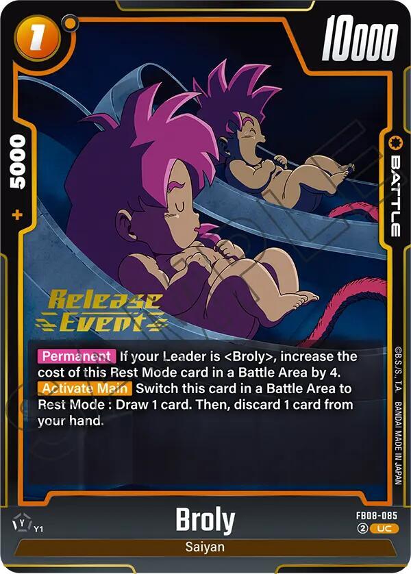 DBS Fusion World: Saiyan's Pride Release Event Cards Singles