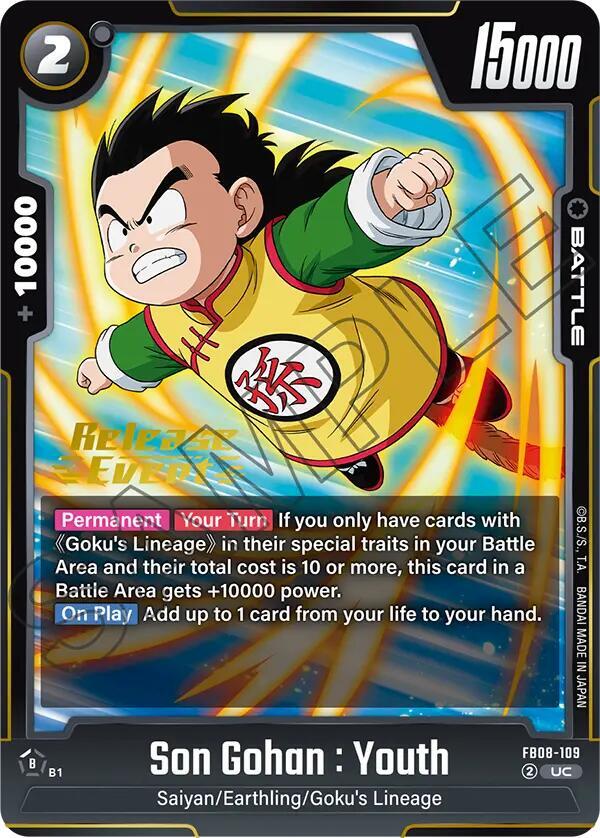 DBS Fusion World: Saiyan's Pride Release Event Cards Singles