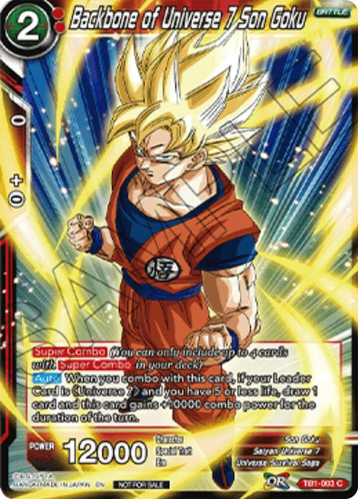 Backbone of Universe 7 Son Goku (Championship 2025 Finals Pack) TB1-003 Promo