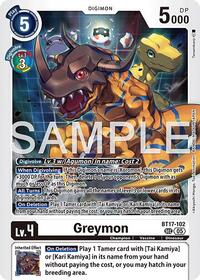 Greymon - BT17-102 (Reprint) | Advanced Booster Digimon Generation | Secret Rare | Foil | #BT17-102 SEC