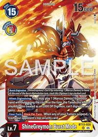 ShineGreymon: Burst Mode (Reprint) | Advanced Booster Digimon Generation | Super Rare | Foil | #BT13-020 SR